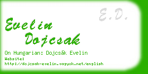 evelin dojcsak business card
